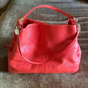 Coach Phoebe Shoulder Bag, Pebbled Red Leather